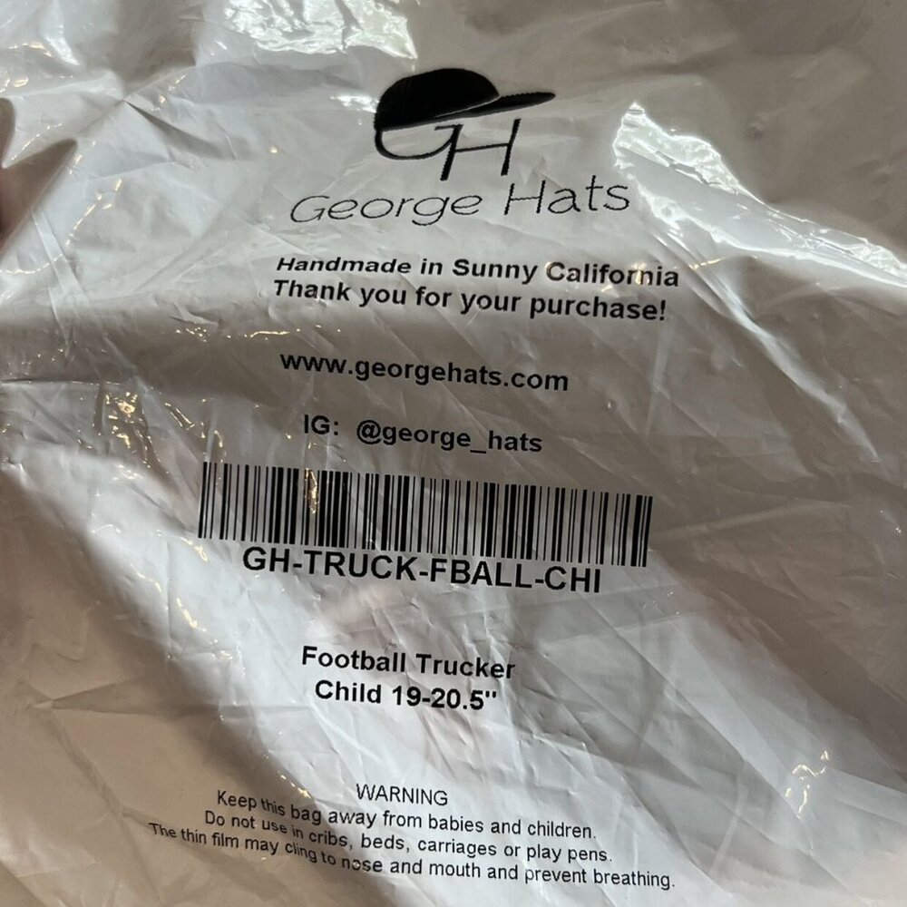 NEW George Hats Football Trucker child size - Picture 3 of 3